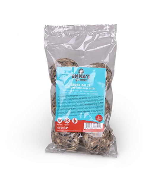 Emma's Garden Premium Mezenbollen - Vogelvoer - 6x80 g