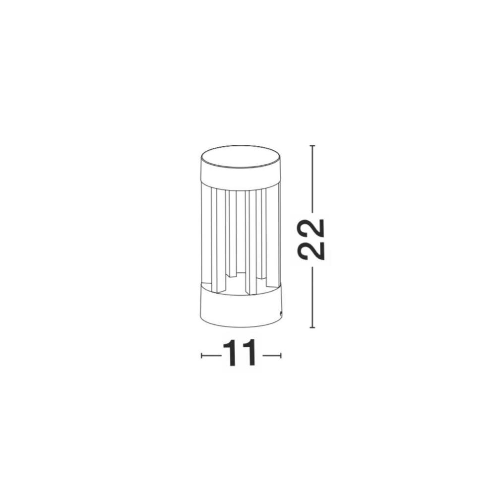 LED-padverlichting Devora in donkergrijs 8W 195lm IP54 220mm