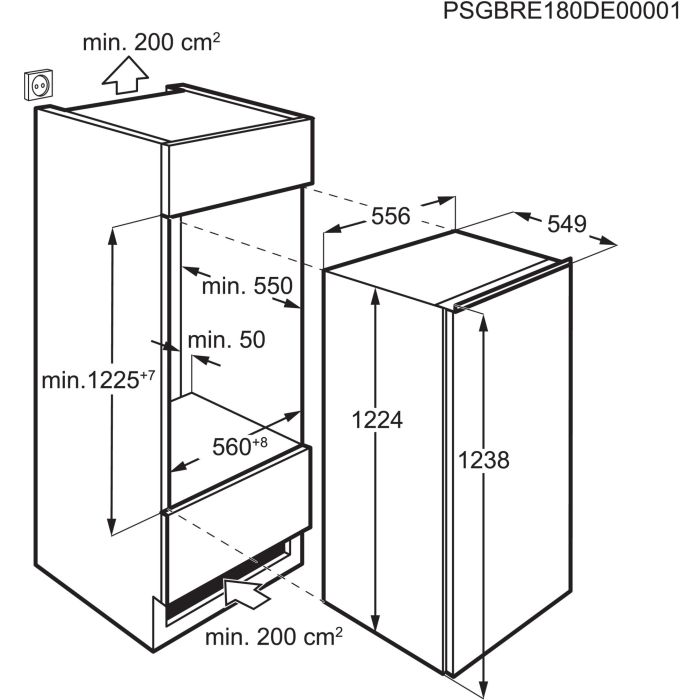 AEG Einbau-Kühlschrank TSK5O121DF - Festtür // 50€ Cashback