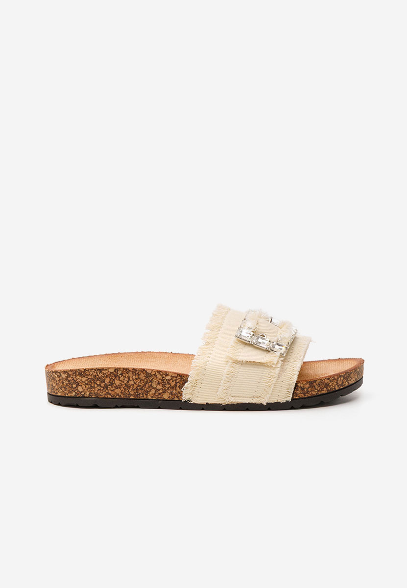 Mules plates femme beige Netty