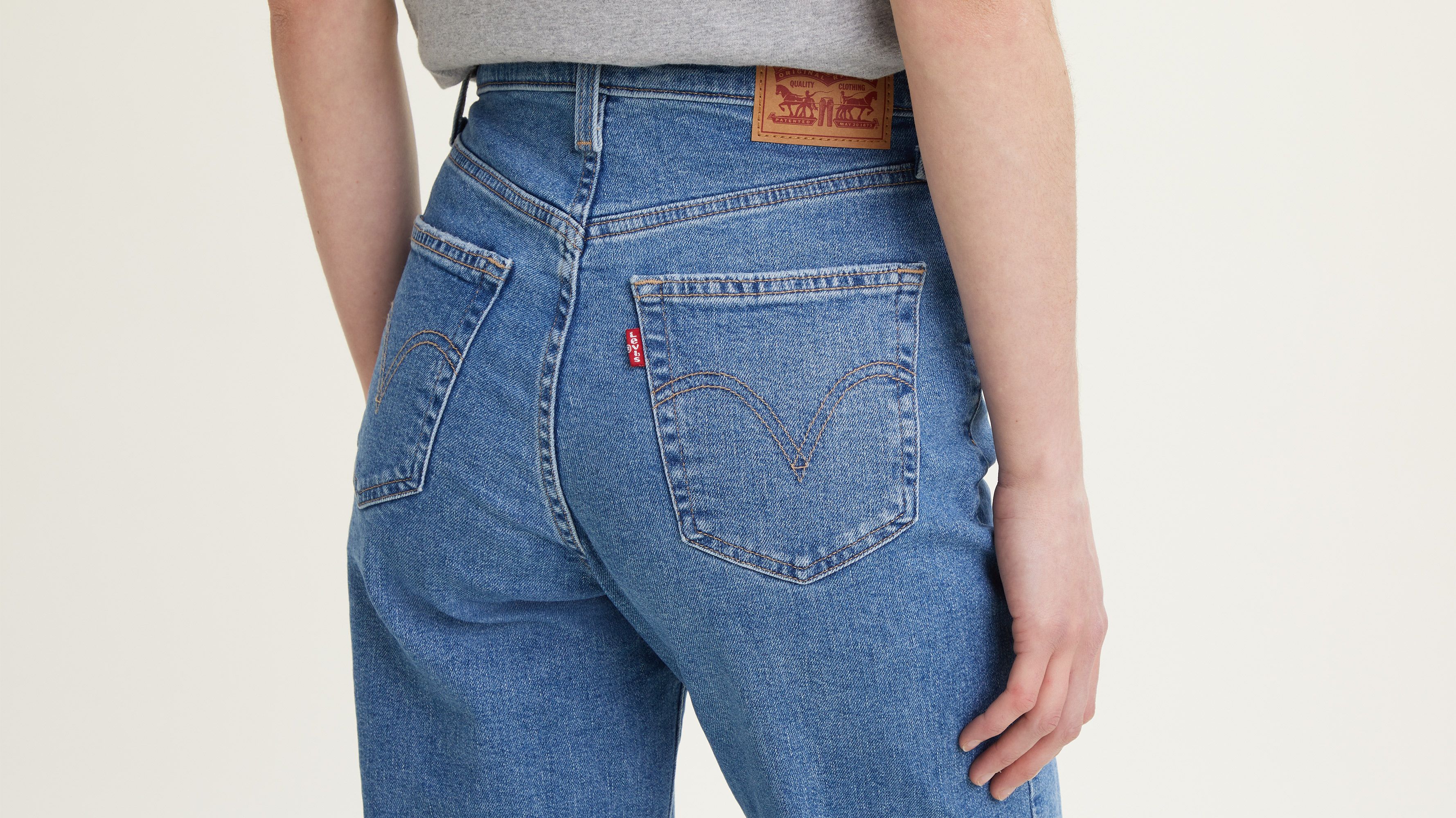 Jean Mom taille haute - Summer Games - Bleu