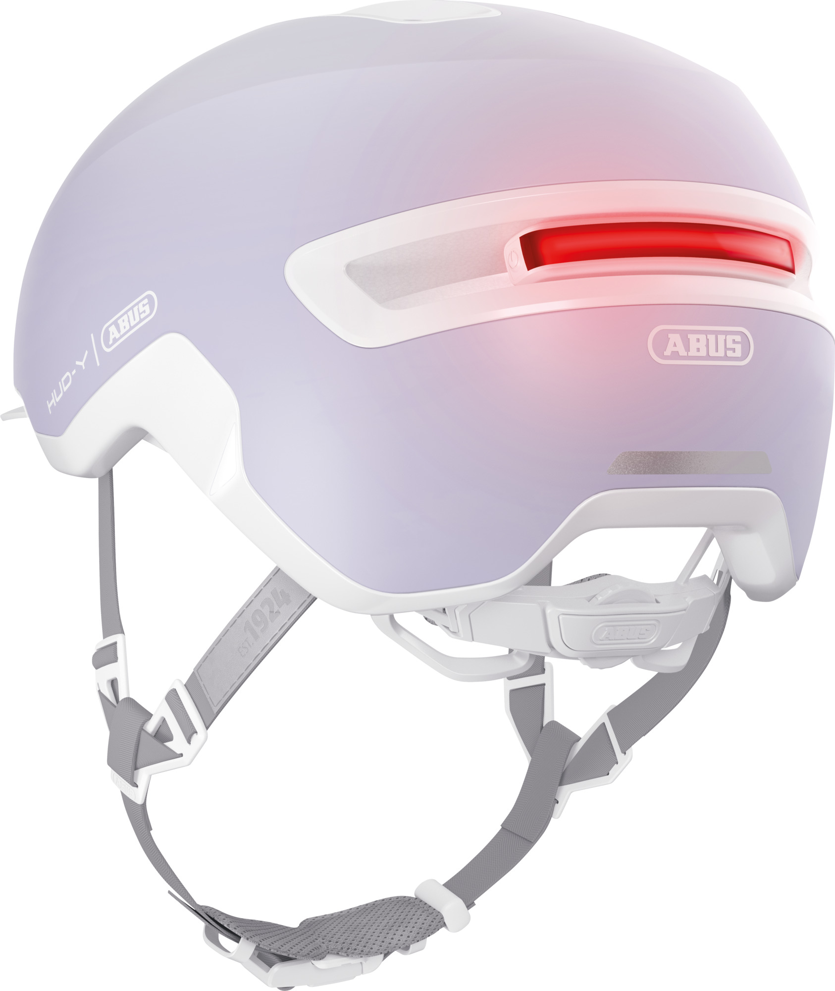 ABUS HUD-Y cykelhjelm LED Pure Lavender