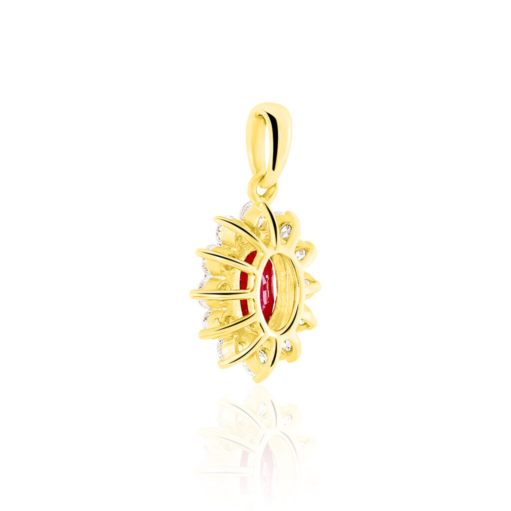 Pendentif Vladimir Or Jaune Rubis Et Diamant