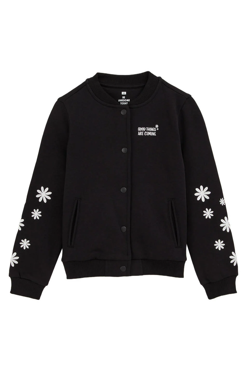 WE Fashion bomber jasje zwart/wit