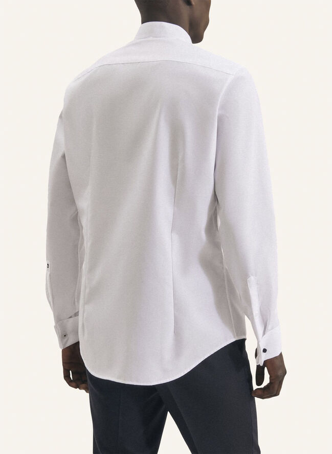 Seidensticker Gala Shirt Slim Long sleeve Wing Collar Uni White