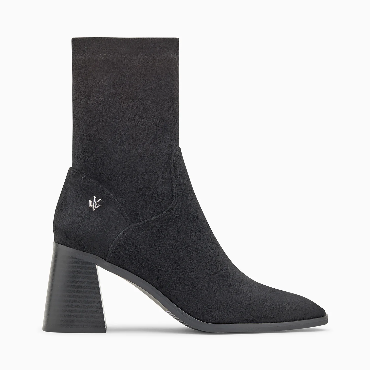 Bottines-Bottines chaussettes Alizée noires à talon trapèze