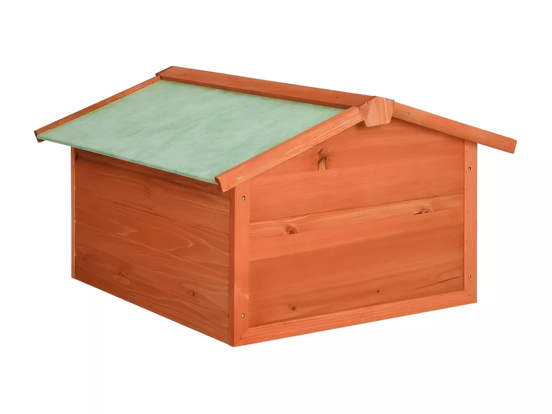 Prolenta Premium - Garage de tondeuse à gazon 72x87x50 cm Bois de sapin solide