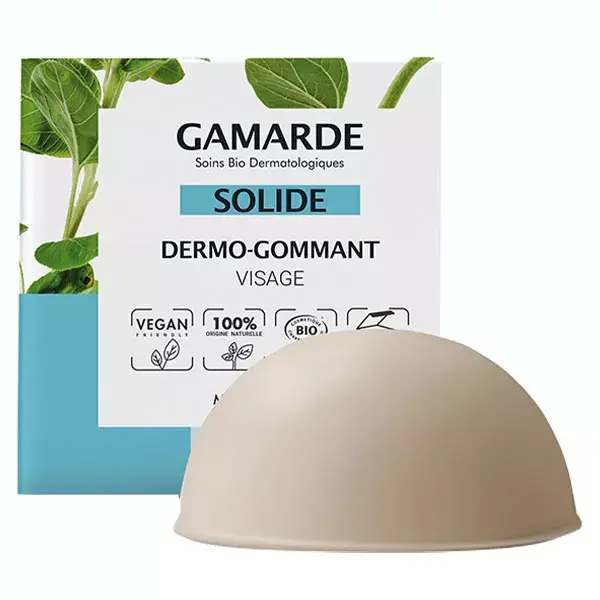 Barra esfoliante facial orgânica Gamarde Dermo-Solide 32ml