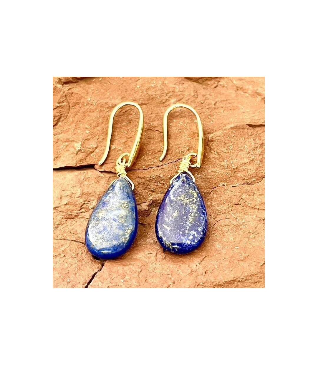 Boucle d'oreille en lapis lazuli