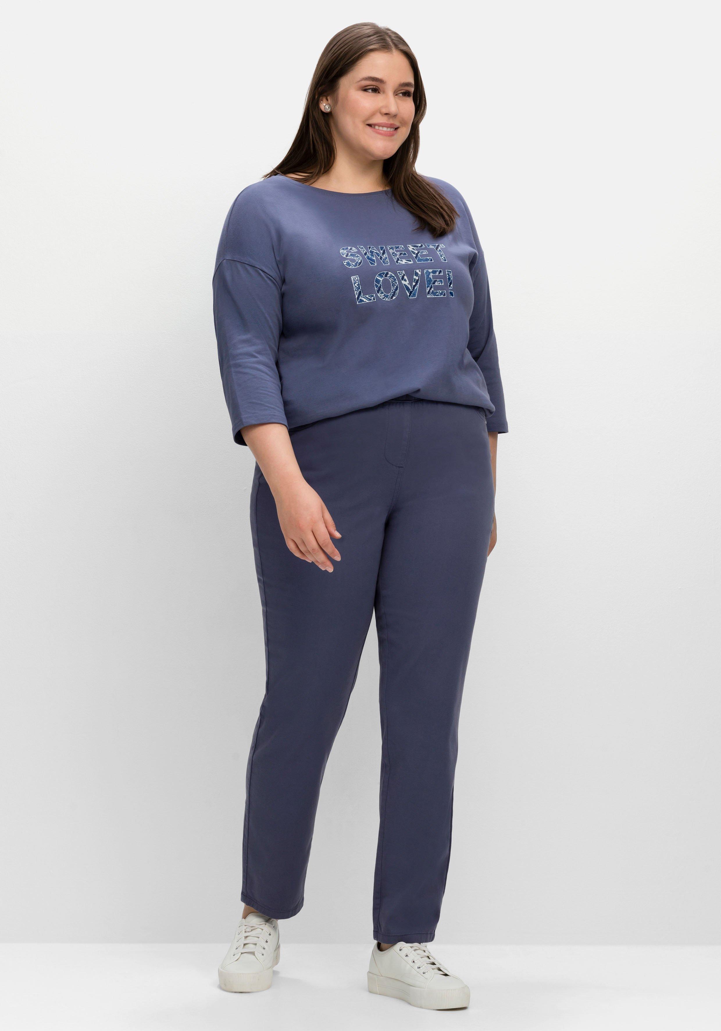 Shirt mit 3/4-Arm im Raglanschnitt und Frontdruck