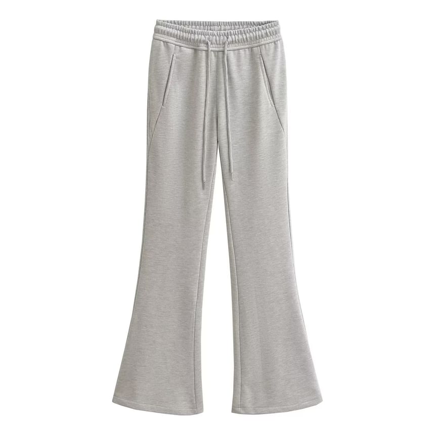 Osion - Effen wijd uitlopende joggingbroek met trekkoord in de taille