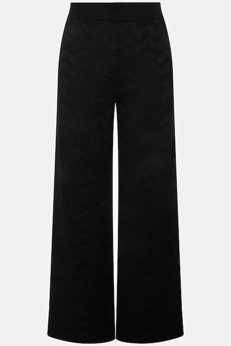 Strickhose, Metallic-Muster, ausgestelltes Bein, Elastikbund
