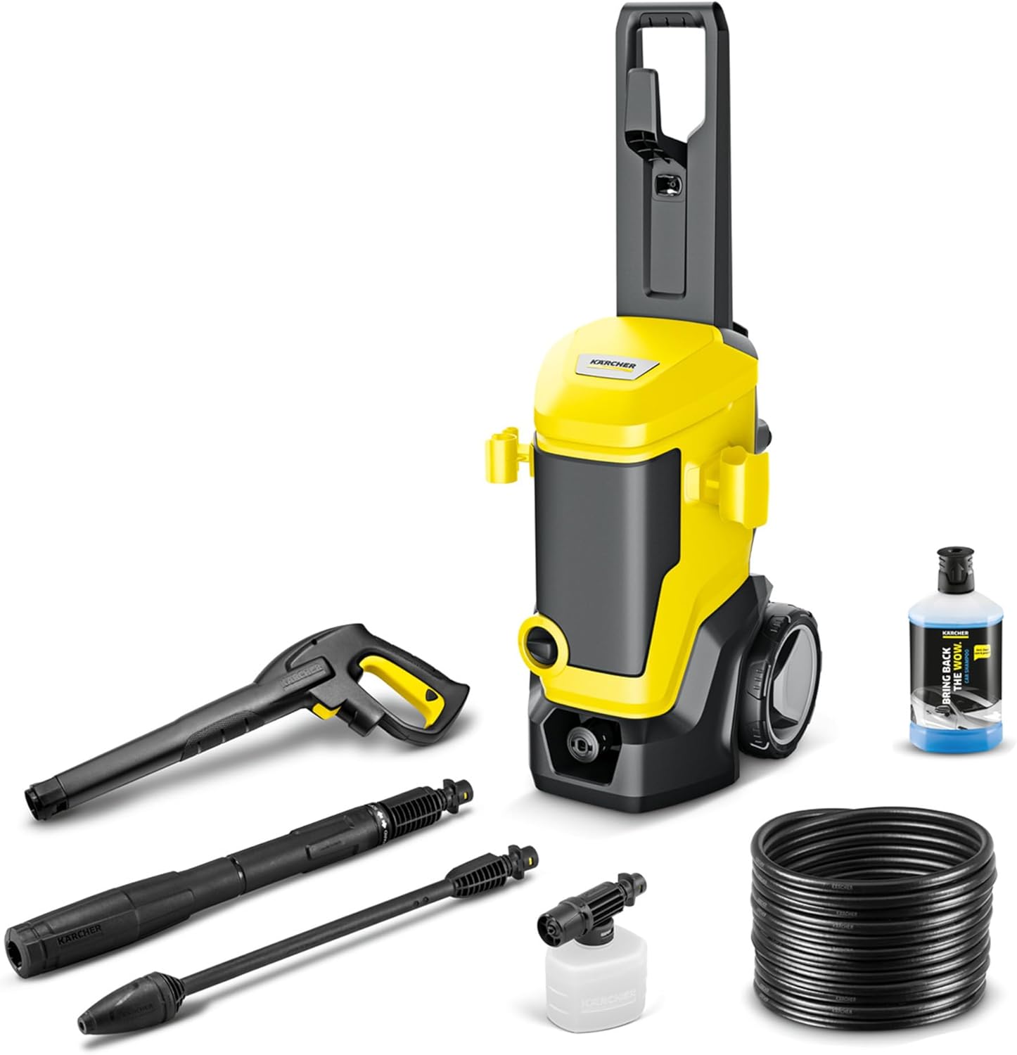 Kärcher Hochdruckreiniger K 7 WCM FJ, Druck: max. 180 bar, Fördermenge: 600 l/h, Flächenleistung: 60 m²/h, Gewicht: 17,1 kg, HD-Pistole, Vario Power-Strahlrohr, Dreckfräser, Schaumdüse