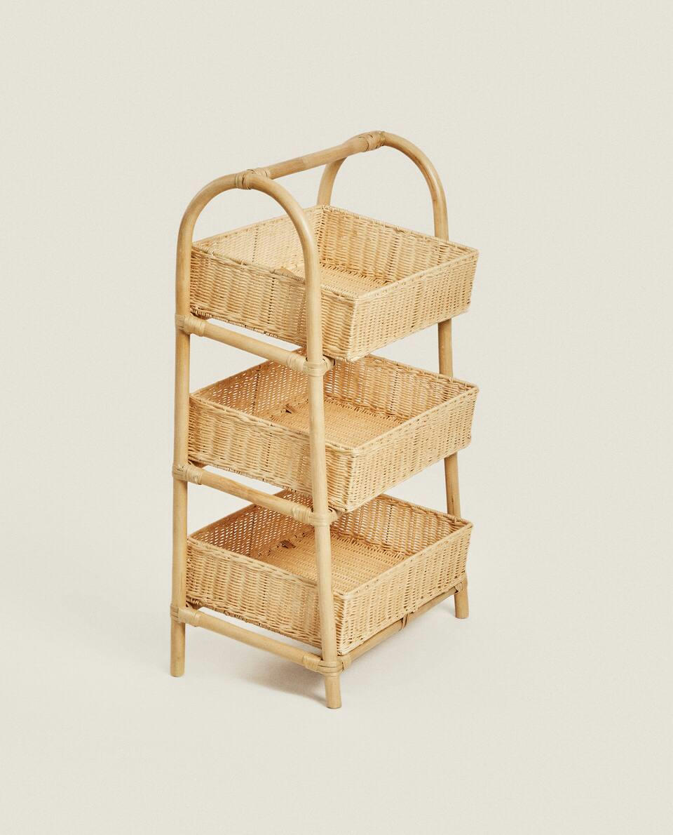 PRATELEIRA DE ARMAZENAMENTO DE RATTAN