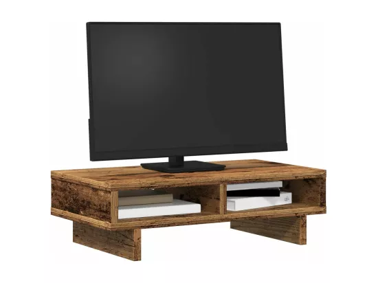 Support de moniteur vieux bois 50x27x15 cm bois d'ingénierie