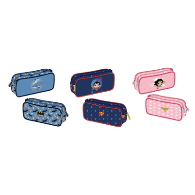 Trousse rectangulaire DC Super Friends - 2 compartiments - différents modèles disponibles - Kid'Abord