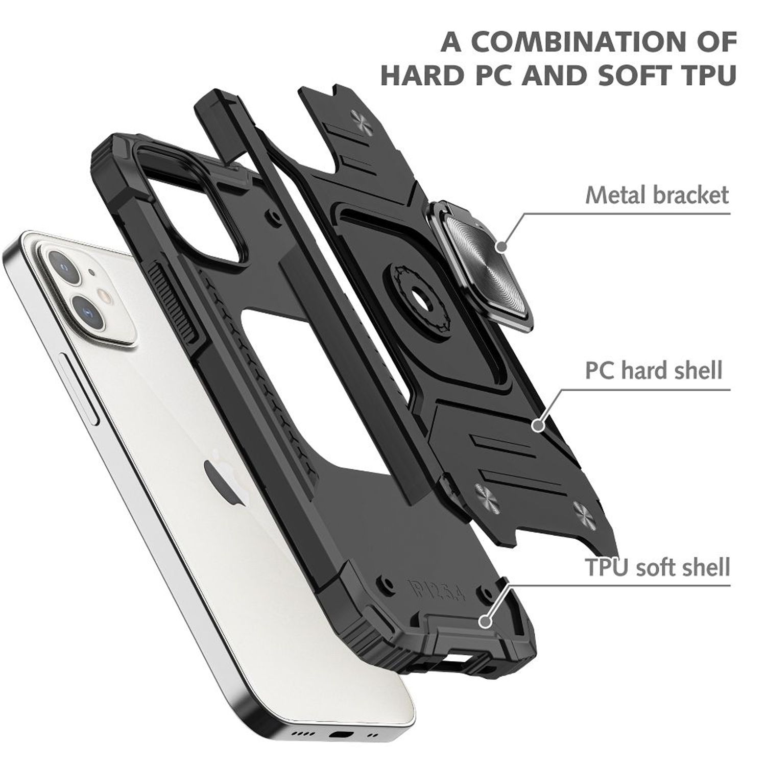 Hülle Handy Schutz für Apple iPhone 12 13 14 Pro Max Outdoor Case Cover Bumper