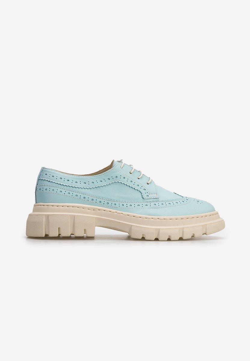 Chaussures derby en cuir bleus Henise V3