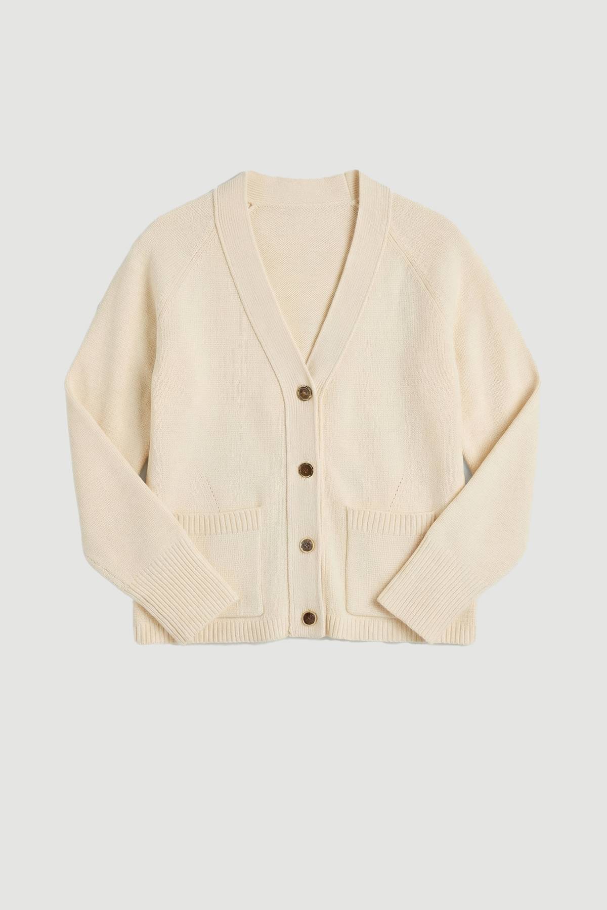 KarenMillen Cardigan Grande Taille En Coton Tricoté Avec Boutons