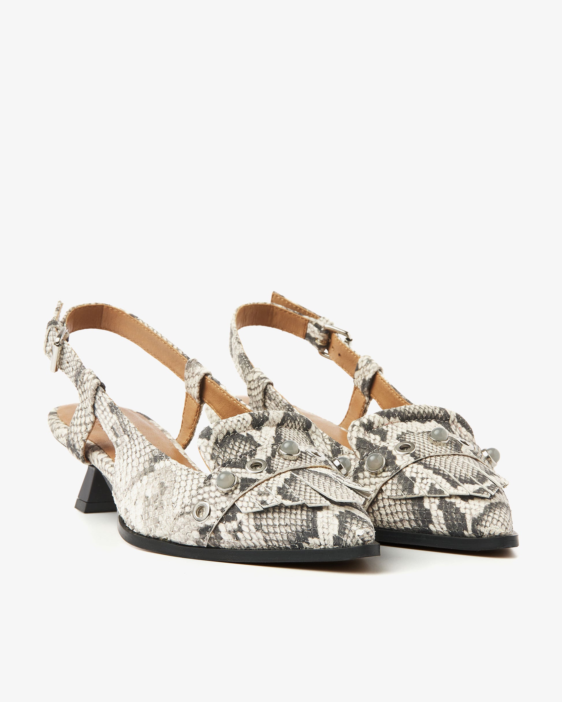 VIA VAI slangenprint slingbacks Lea Aileen
