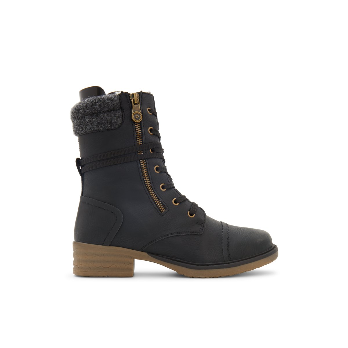 BANFF TRAIL-Cadardosa-Bottes mi-mollet - Talon plat - Noir