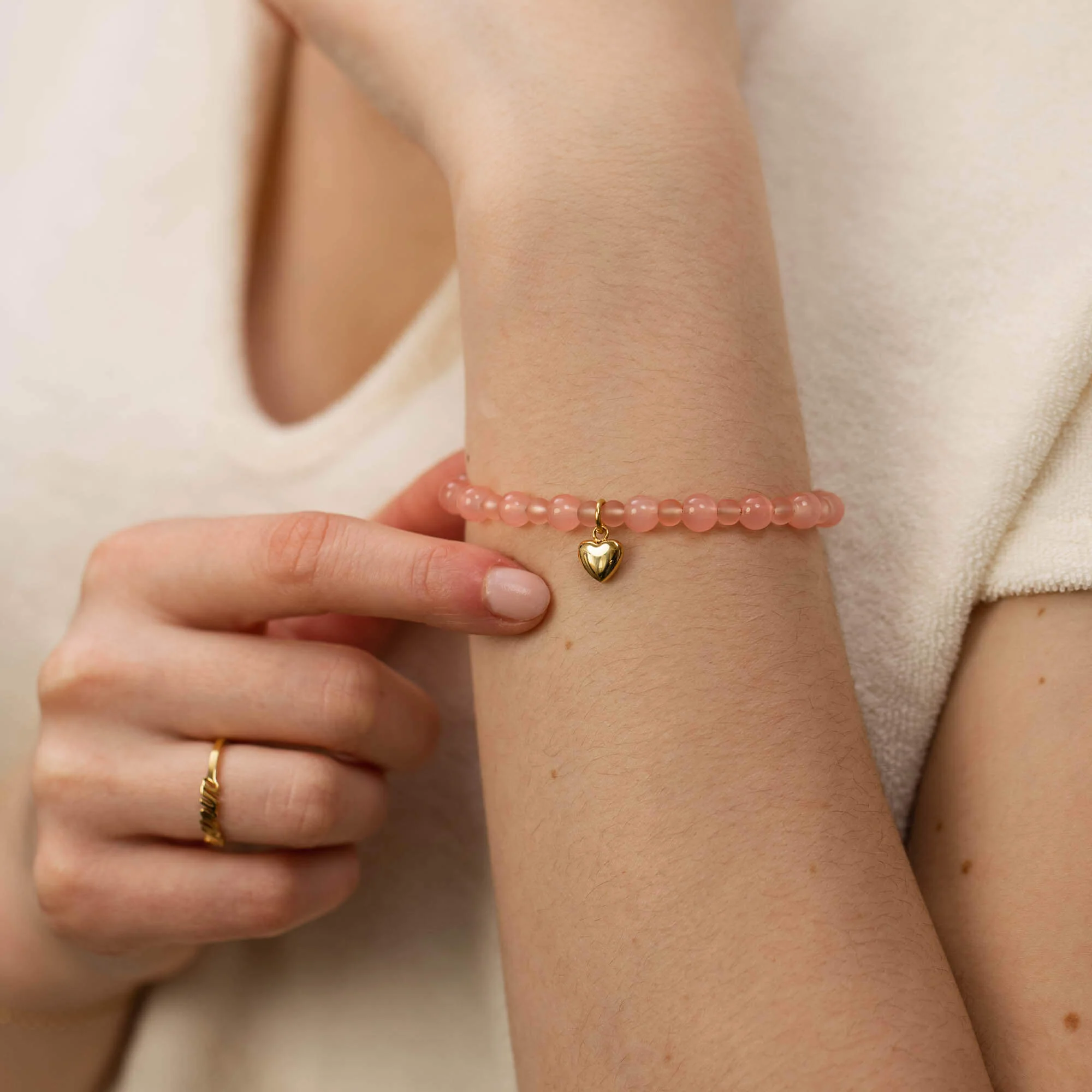 Peachy Heart Armband - PURELEI