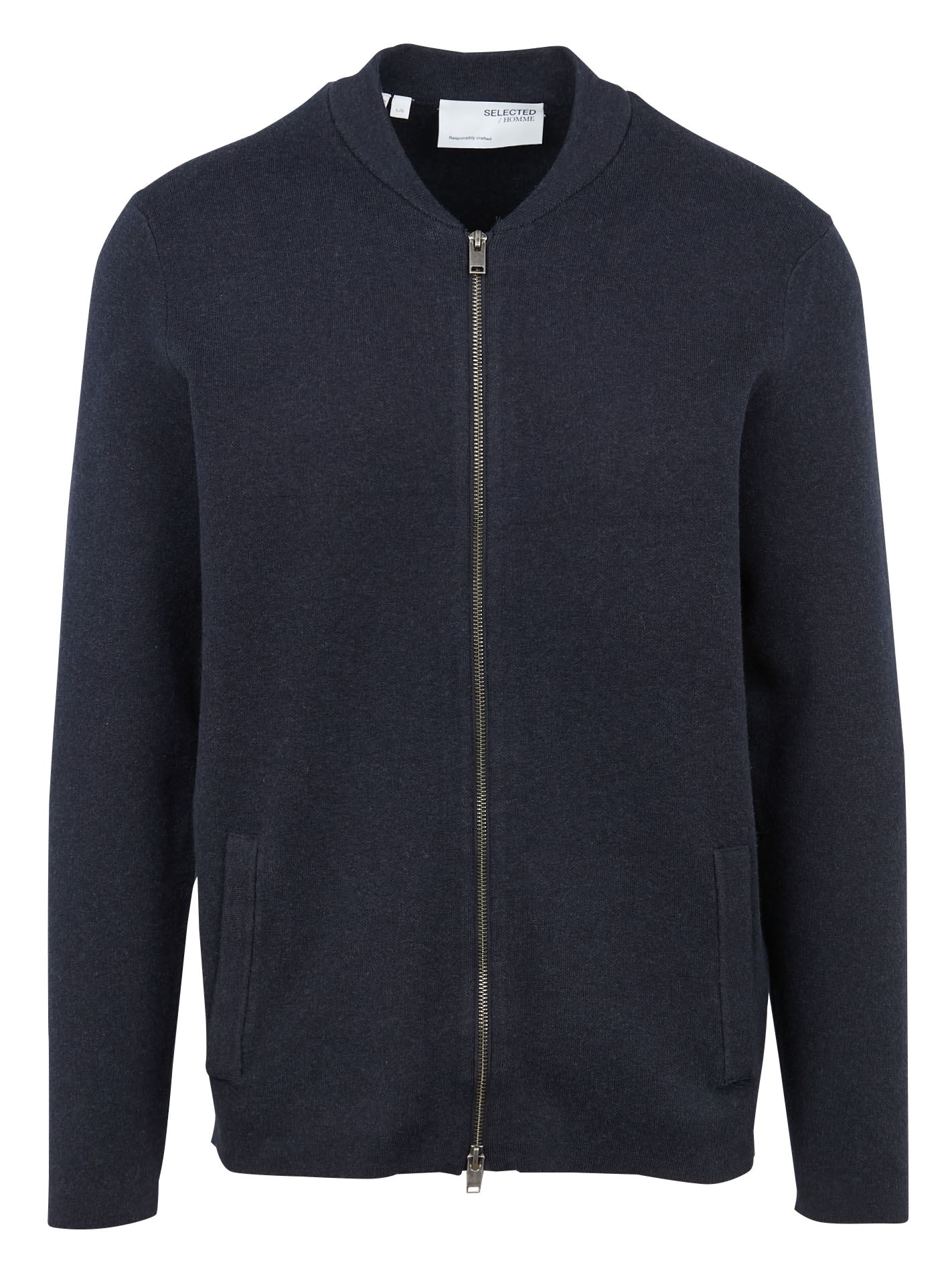 RONNY - Gilet zippé col rond | Bleu
