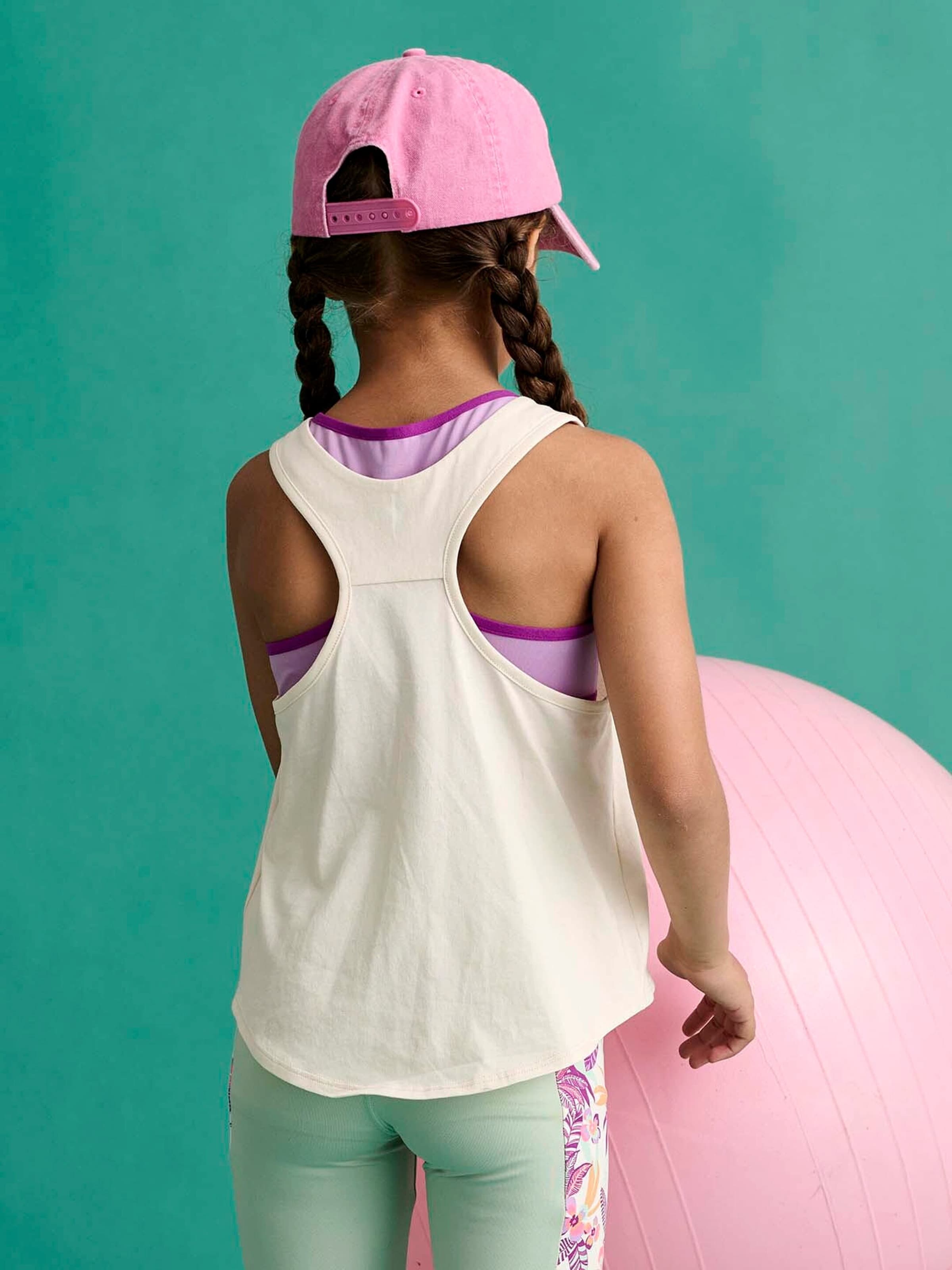 Vertbaudet Mädchen Sport-Set: Bustier & Top wollweiß