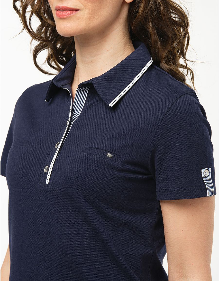 Polo coton marine