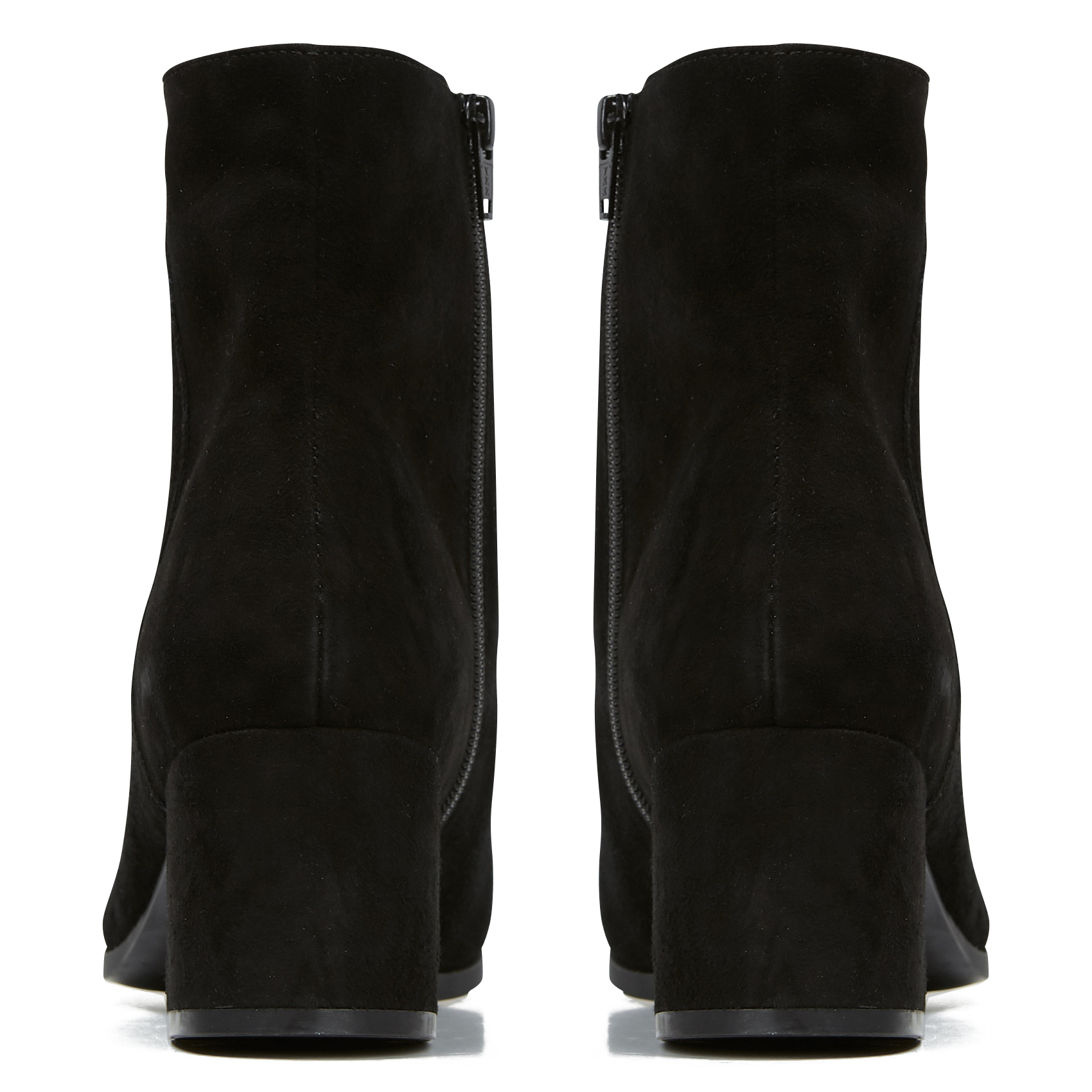 ANNICK - Bottines à talon en cuir texturé | Noir
