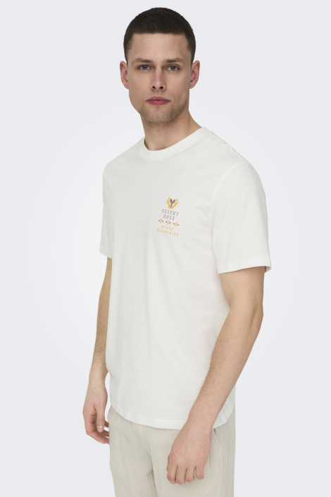 Only & Sons witte heren t-shirt
