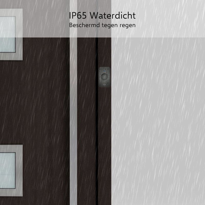 ELRO DB3000 Draadloze Deurbel Set – Plug-in Ontvanger - Bereik 300 meter - IP65 Waterdicht - 64 Melodieën - Zwart