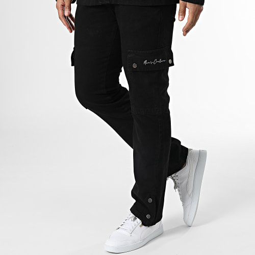 Ensemble Veste Jean Et Jean Cargo LL2000076 Noir