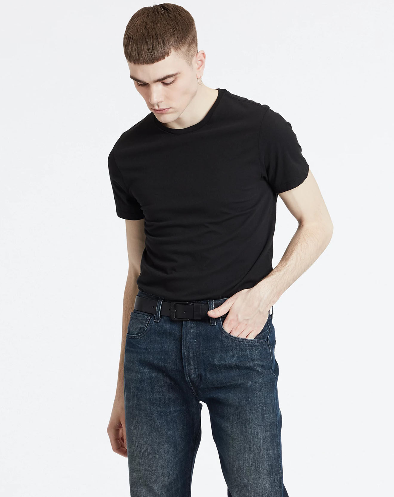 Levi's® 2 T-Shirts en Coton Slim Crew noirs