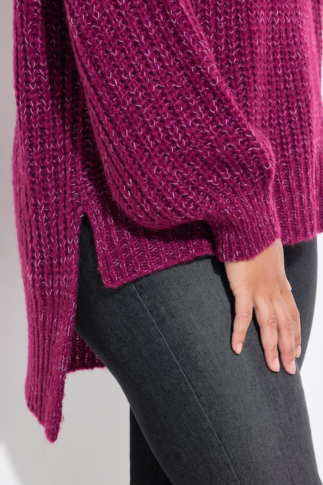 Pullover, oversized, V-Ausschnitt