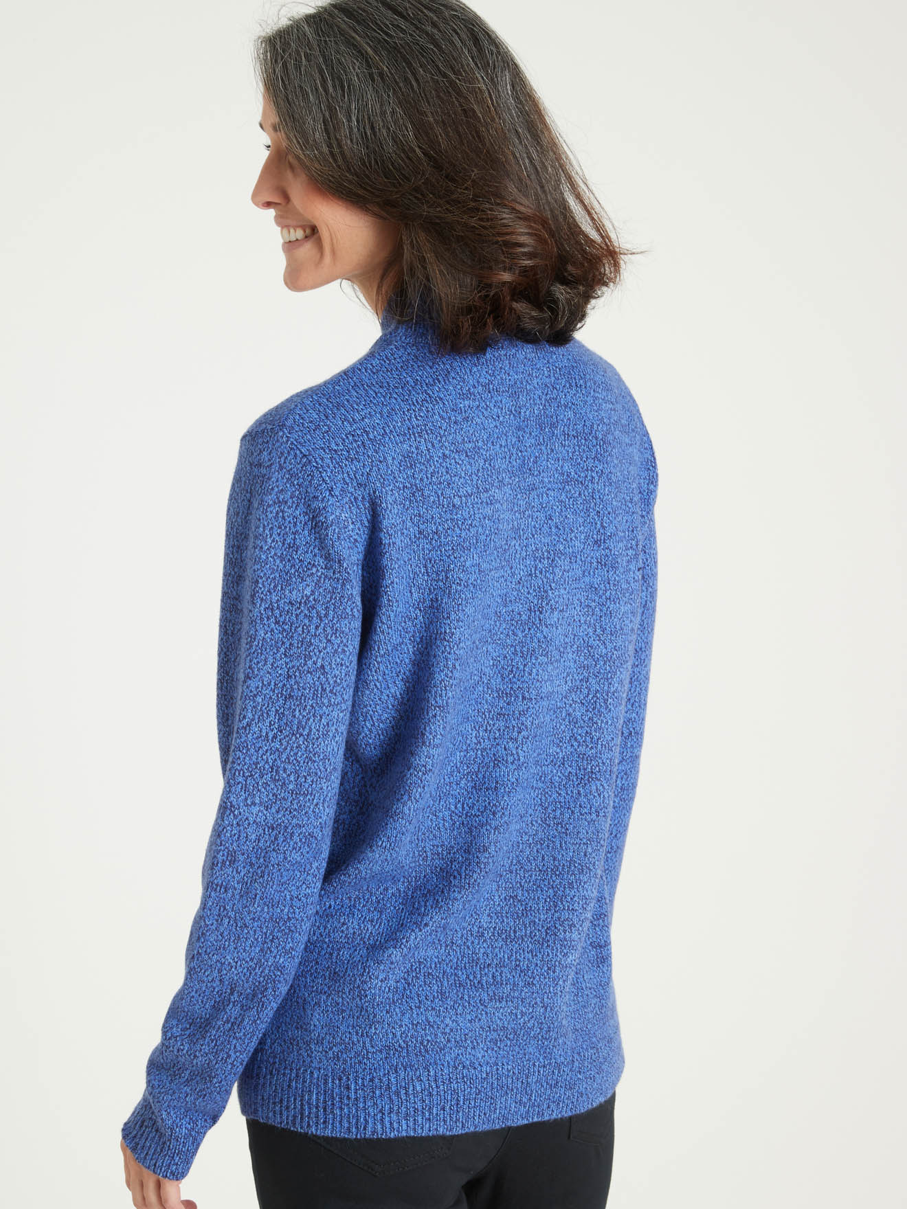 Pull col montant manches longues