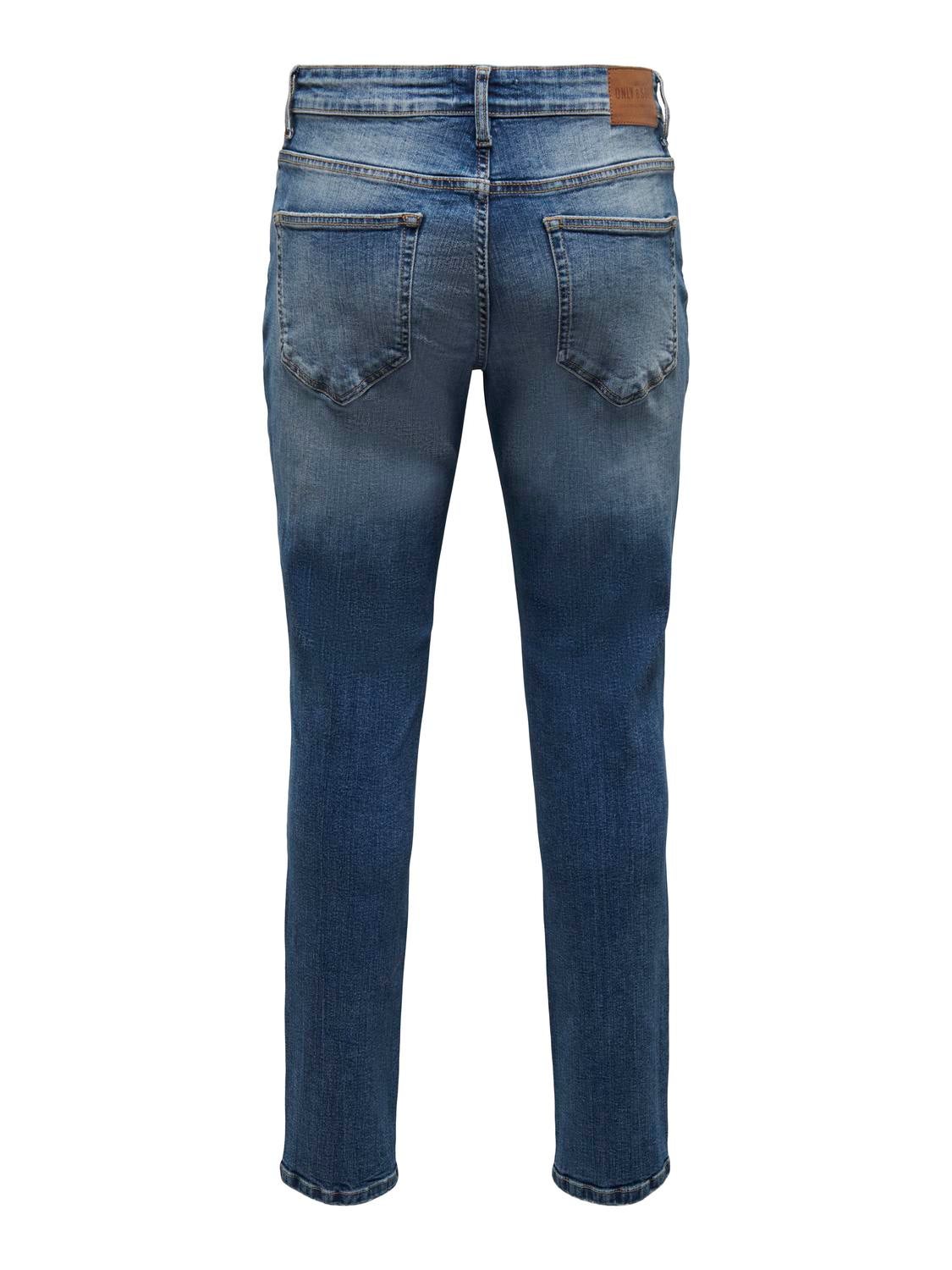 ONSLOOM Mid Rise Slim Fit Jeans Medium Blue Denim