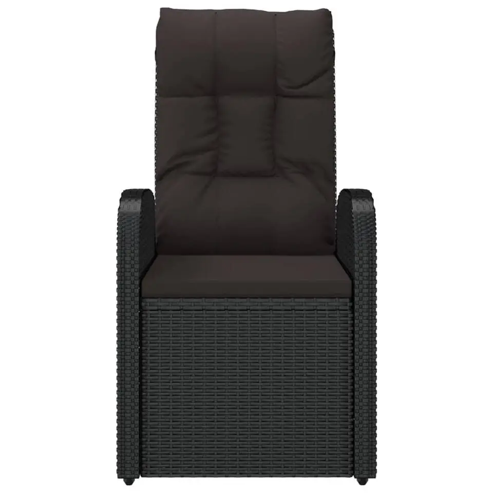 vidaXL - Zitstoel - Zwart - Poly rattan - 2 stuks