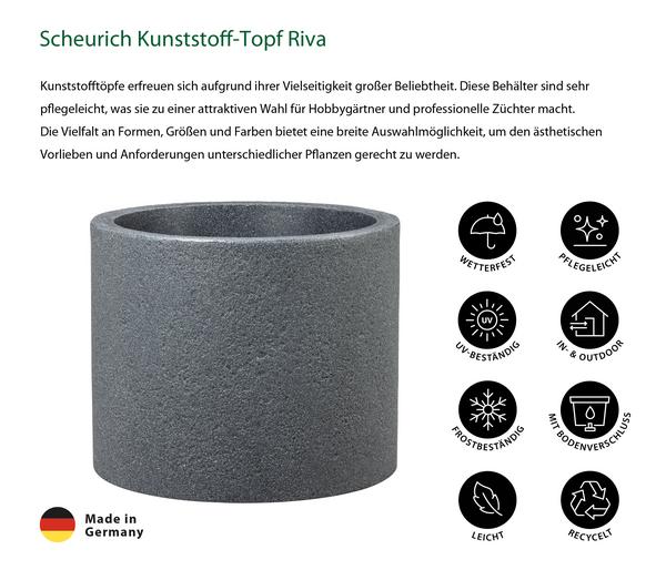Scheurich Kunststoff-Topf Riva, rund
