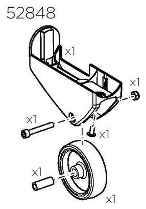 Thule 52848 Kit support roue gauche pour EasyFold XT-THULE