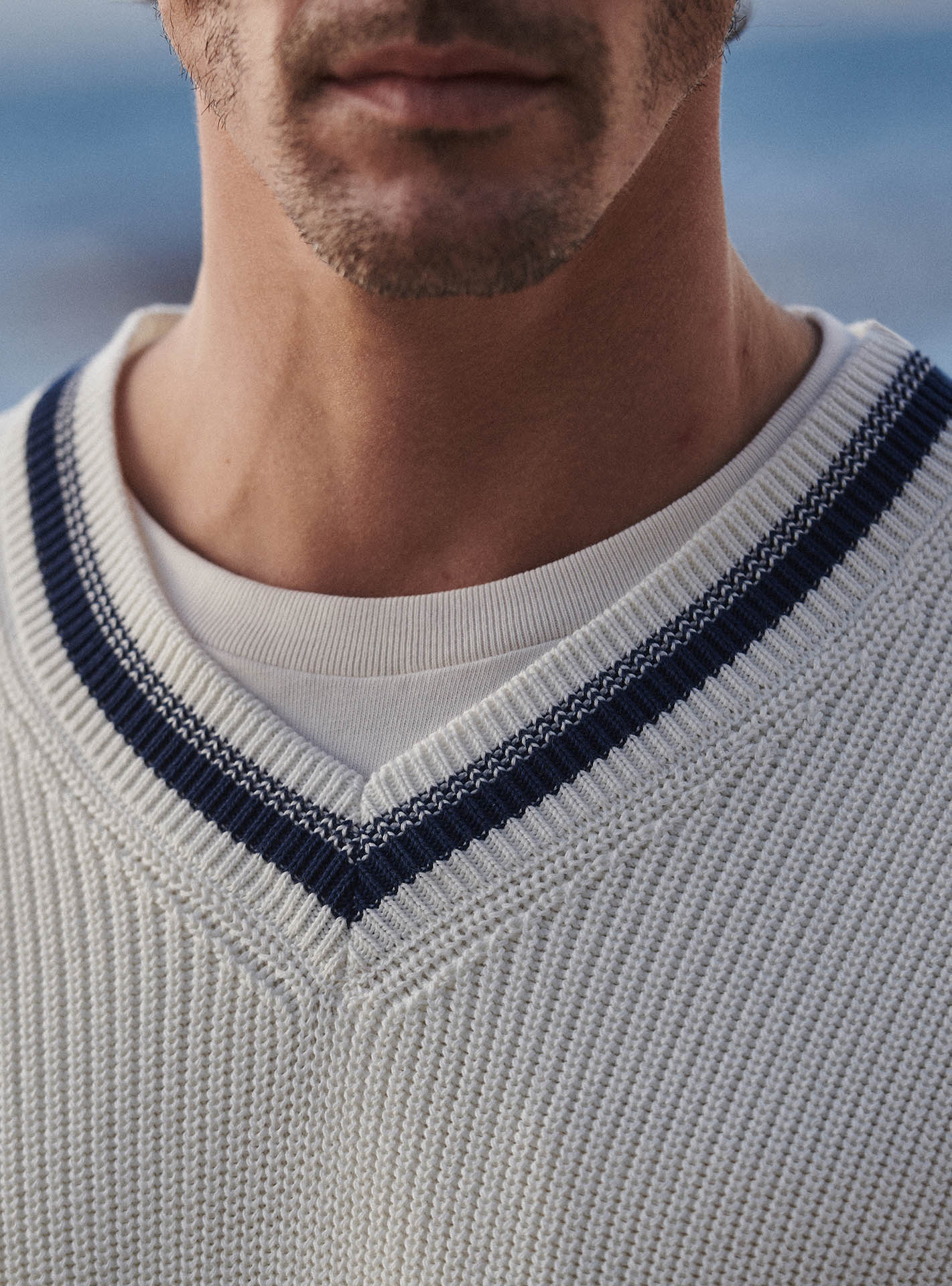 Pull Marcel Creme Navy