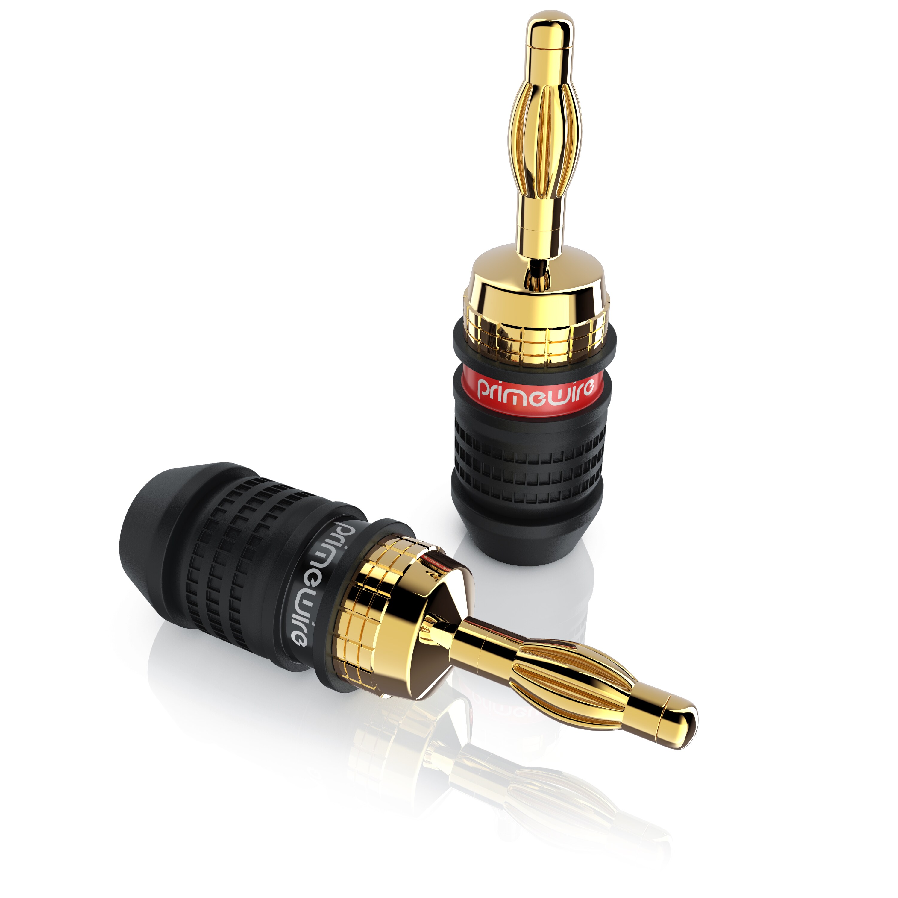 Primewire Audioadapter Bananenstecker für Kabel bis 3,5mm² für Verstärker, HIFI-Receiver uvm.