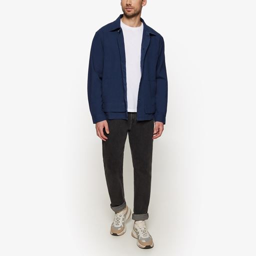 Signal Jack Linen Overshirt, Blue Captain, 3XL