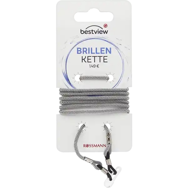 BRILLENBÄNDER SCHWARZ / GRAU / METALL SILBER
