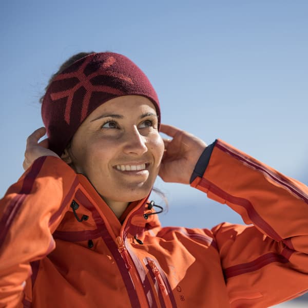 Bonnet Bandeau ski de randonnée AYAQ OTEMMA WARM HEADBAND RED SIENNA
