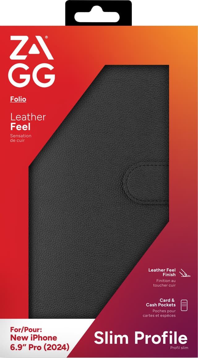 ZAGG folio etui til iPhone 16 Pro (sort)