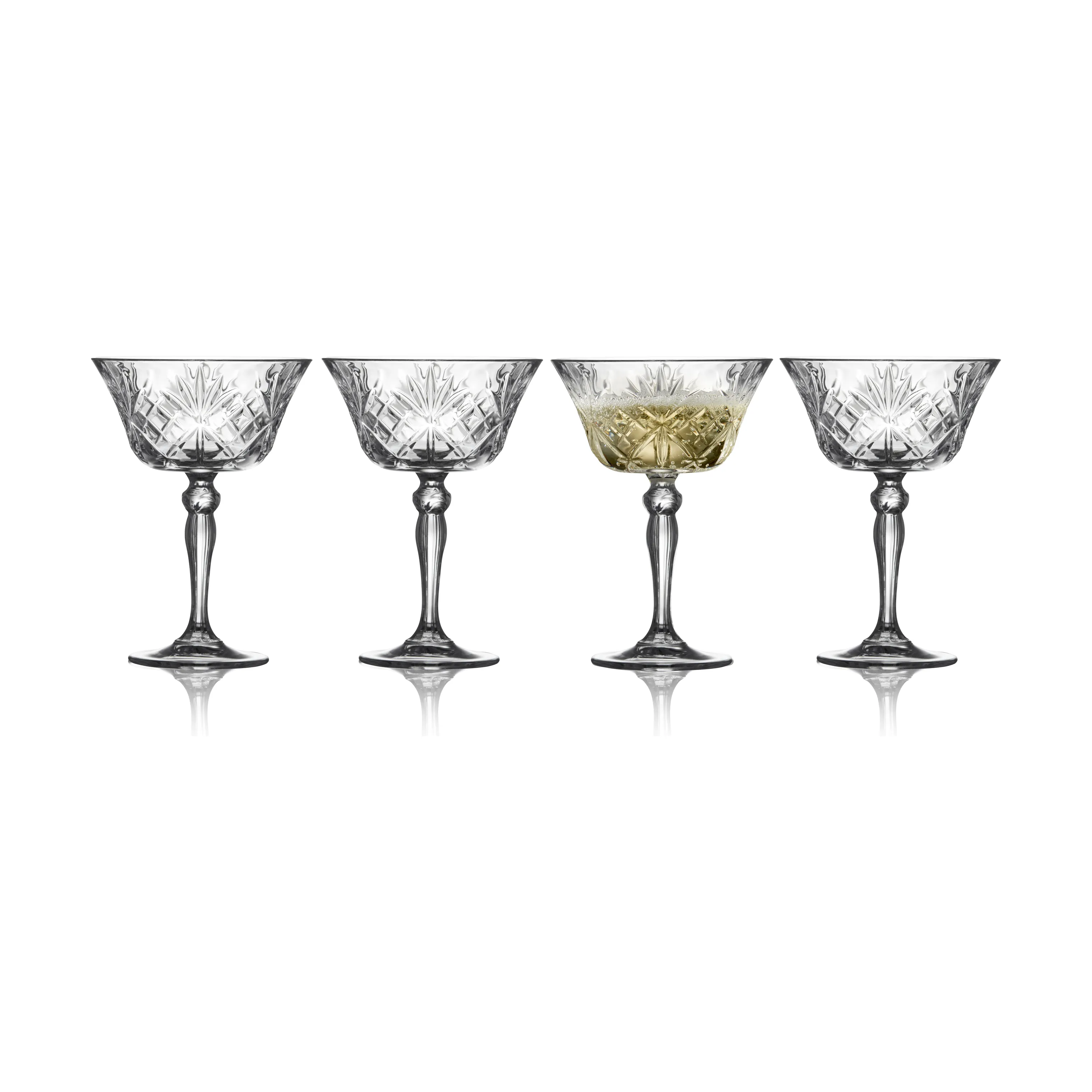 Lyngby Glas Melodia Champagneskål - 4 stk.