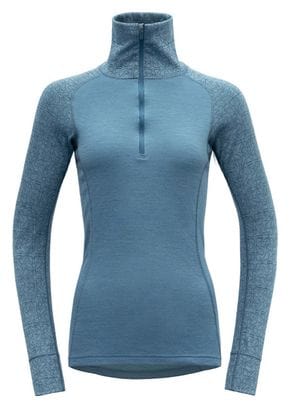 Sous-Maillot Manches Longues Femme Devold Duo Active Mérinos 205 Zip Neck Bleu