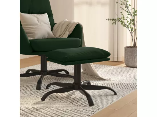Repose-pied Vert foncé 60x60x36 cm Velours