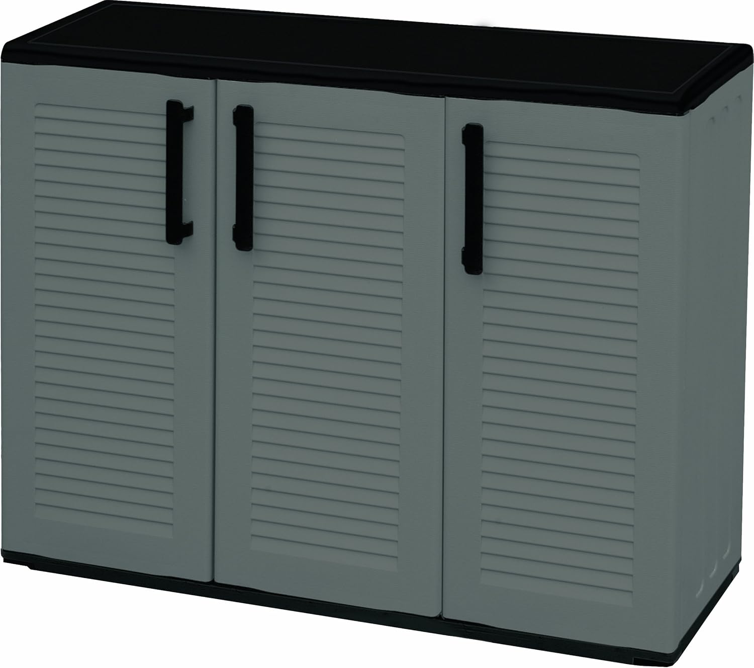 Art Plast E101/B Kunststoffschrank, drei Türen, wirtschaftlich, Grau